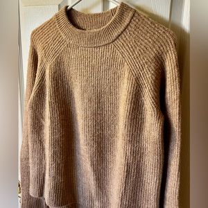 H&M Oversized Mock-TurtleNeck Sweater; Soft Pink; Size: S